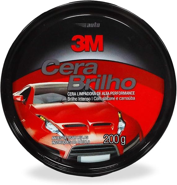 3M Auto Cera Brilho Intenso 200g com Silicone e Carnaúba