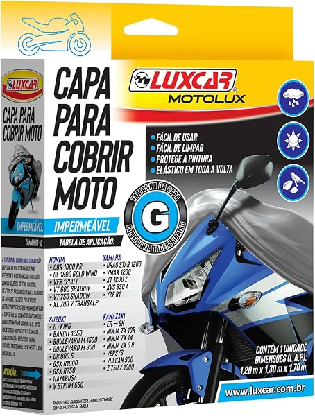 Capa para Cobrir Motocicleta Motolux Luxcar Tamanho G