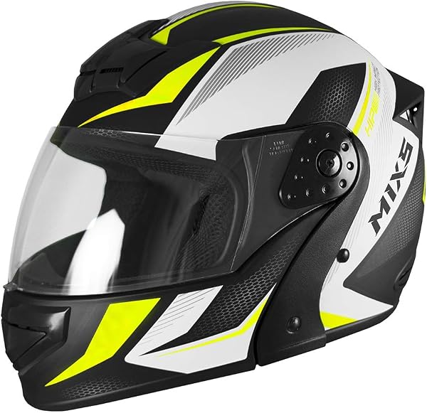 Capacete Escamoteavel Mixs Gladiator Neo 60 Amarelo