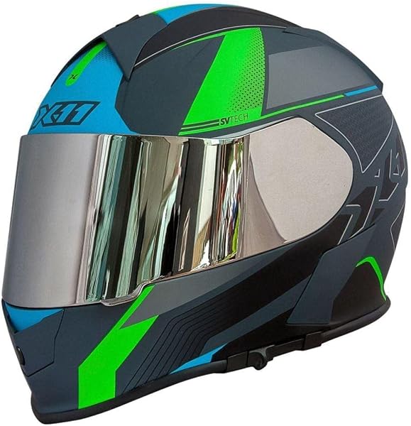 Capacete X11 Revo Pro Flagger SV 2 Viseiras Preto/Vermelho