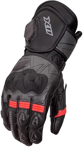 Luva X11 Racer 2 Cano Longo em Couro Com Protecao Motociclista Motoqueiro GGG