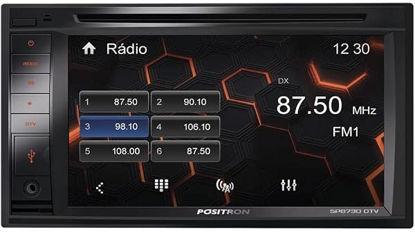 Pósitron 13025000 Central Multimídia 6,2″ TV Digital