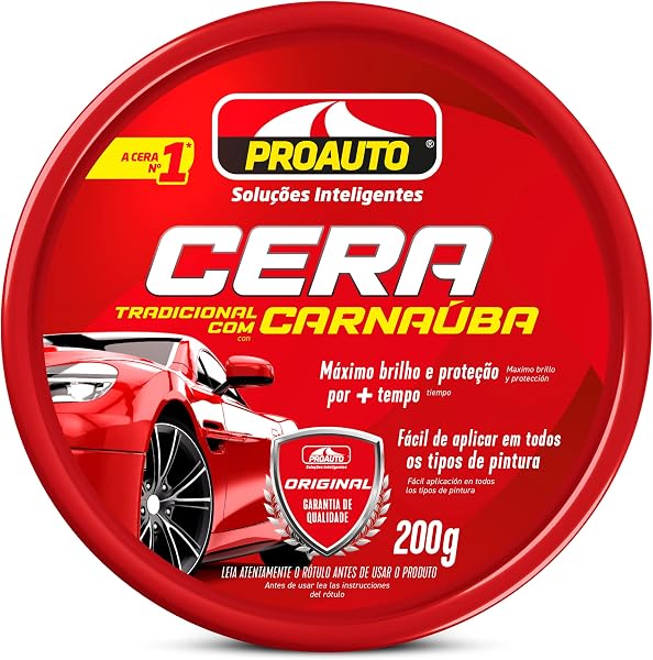 Proauto Cera em Pasta com Carnaúba 200g