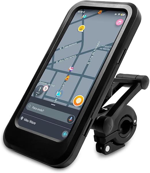 Suporte Celular Moto Universal com Carregador USB Impermeavel 360 Articulado